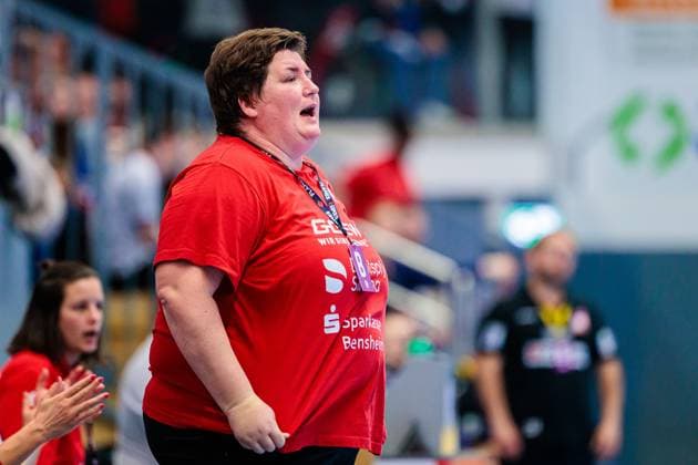 Ilka Fickinger (HSG Bensheim Auerbach, Trainerin) GER, HSG Blomberg-Lippe vs. HSG Bensheim Auerbach, Handball, 1. Bundesliga Frauen, 8. Spieltag, Spielzeit 2025 2026, 08.10.2025 GER, HSG Blomberg-Lippe vs. HSG Bensheim Auerbach, Handball, 1. Bundesliga Frauen, 8. Spieltag, Spielzeit 2025 2026, 08.10.2025 Blomberg Copyright: xEibner-Pressefoto JanxRollingerx EP_JSK