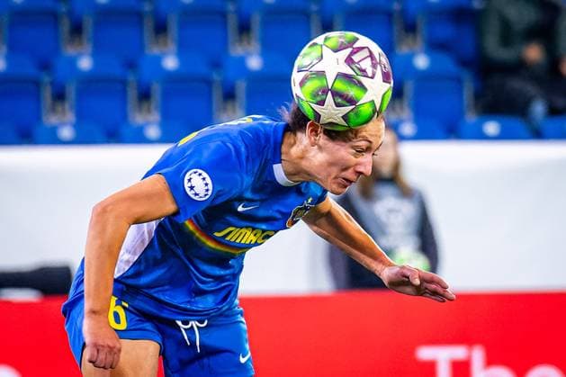 SOCCER - WCL, St.Poelten vs Atletico SANKT POELTEN,AUSTRIA,08.OCT.25 - SOCCER - UEFA Women s Champions League, SKN Sankt Poelten vs Atletico Madrid. Image shows Fanni Nagy (St.Poelten).  GEPAxpictures xKevinxHackner