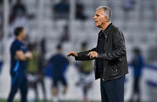 QATAR V OMAN-2026 FIFA World Cup, WM, Weltmeisterschaft, Fussball ASIAN QUALIFIER PLAYOFFS Head coach of Oman Carlos Queiroz reacts during the FIFA World Cup 2026 AFC Asian qualifiers playoffs group A match between Qatar v Oman at Jassim Bin Hamad Stadium in Doha, Qatar, on October 8, 2025. DOHA Qatar Copyright: xNOUSHADx