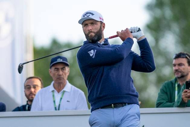 October 9, 2025, Madrid, Madrid, Spain: JON RAHM, teeing off for the first shot on the 10th hole during the matchday of the Open de EspaoÂ±a presented by Madrid, held at the Club de Campo Villa de Madrid on October 9, 2025, in Madrid, Spain. Madrid Spain - ZUMAc312 20251009_zsp_c312_017 Copyright: xOscarxManuelxSanchezx