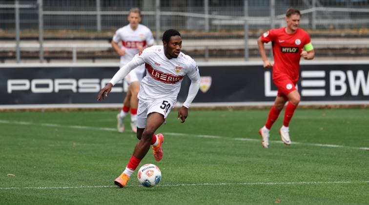 BAU 09.10.2025 Stuttgart Fußball VfB Stuttgart vs. SV Elversberg, Mohamed Sankoh (VfB)