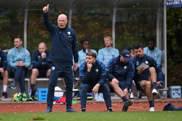 Trainer Uwe Rösler (VfL Bochum), li. 09.10.2025, Fussball 2. Bundesliga, Saison 2025 2026, Testspiel, VfL Bochum - Alemannia Aachen Bochum Nordrhein Westfalen Deutschland