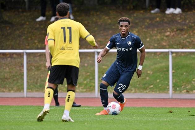 Farid Alfa-Ruprecht (VfL Bochum) in Aktion 09.10.2025, Fussball 2. Bundesliga, Saison 2025 2026, Testspiel, VfL Bochum - Alemannia Aachen Bochum Nordrhein Westfalen Deutschland