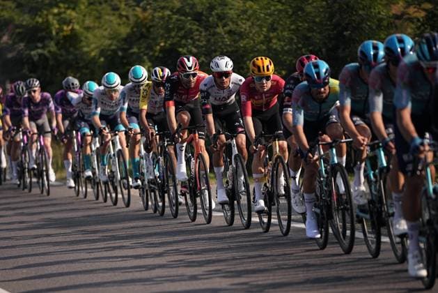 Del Toro Romero Isaac Of Uae Team Emirates Xrg Team, Ganna Filippo of Ineos Grenadiers team and Bernal Gomez Egan Arley Of Ineos Grenadiers Team during the 109th edition of the Gran Piemonte 2025 a 179 km one day race from Dogliani to Acqui Terme on October 9, 2025, Italy.  Copyright: xMarcoxAlpozzi LaPressex