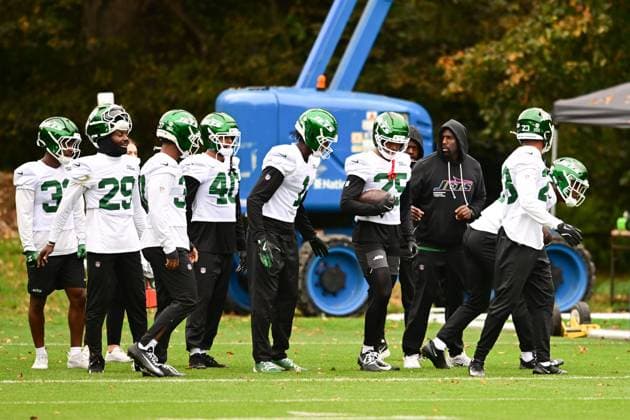 New York Jets 09 10 2025. Training Session The New York Jets players during the training session, press conference, PK, Pressekonferenz for New York Jets at the Grove Hotel, Chandler s Cross, United Kingdom on 9 October 2025. Chandler s Cross Grove Hotel Hertfordshire United Kingdom Editorial use only , Copyright: xDennisxGoodwinx PSI-23013-0047