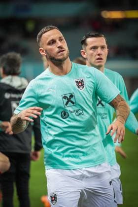 SOCCER - FIFA WC quali, AUT vs SMR VIENNA,AUSTRIA,09.OCT.25 - SOCCER - FIFA World Cup, WM, Weltmeisterschaft, Fussball 2026, European Qualifiers, group stage, OEFB international match, Länderspiel, Nationalmannschaft Austria vs San Marino. Image shows Marko Arnautovic (AUT). GEPAxpictures xDavidxBitzan