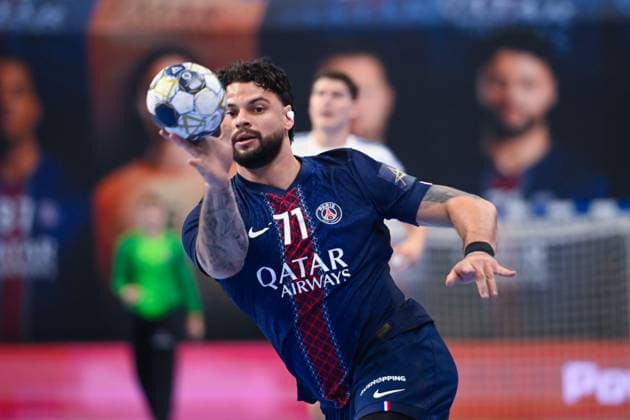 HANDBALL : PSG vs Zagreb - Ligue des Champions - 09 10 2025 Elohim PRANDI ( 71 - PSG ) during the EHF Champins League match between Paris Saint Germain and HC Zagreb at Salle Pierre De Coubertin on October 09, 2025 in Paris, France. ( Photo by Federico Pestellini PSNewz ) - ParisFrance  Copyright: xFedericoxPestellinix