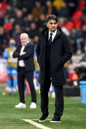 Czechia v Croatia - FIFA World Cup, WM, Weltmeisterschaft, Fussball 2026 Qualifier Head coach of Croatia Zlatko Dalic looks on during the FIFA World Cup 2026 qualifier match between Czechia and Croatia at Fortuna Arena on October 9, 2025 in Prague, Czech Republic.  MarkoxLukunic PIXSELL