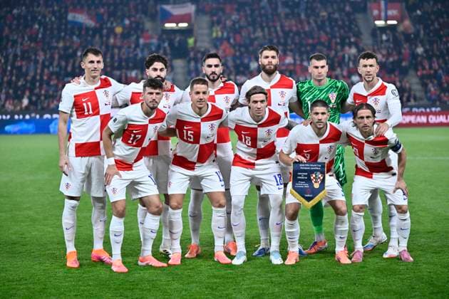 Prague, Czech Republic, 091025. Fortuna Arena Stadium. Croatian national team, Nationalteam at the FIFA World Cup, WM, Weltmeisterschaft, Fussball 2026 Group L qualifying match, Czechia - Croatia. Photo: Boris Kovacev CROPIX Copyright: xxBorisxKovacevx xCROPIXx ceska_hrvatska33-091025