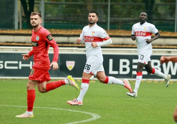 09.10.25 VfB Stuttgart - SV Elversberg Deutschland, Stuttgart, 09.10.2025, Fussball, Bundesliga, Testspiel, VfB Stuttgart - SV Elversberg: Deniz Undav (VfB Stuttgart).