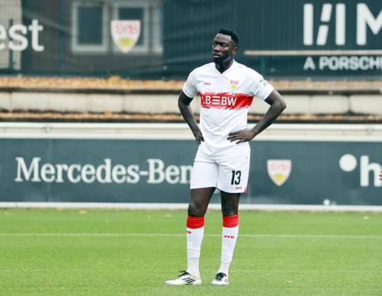 09.10.25 VfB Stuttgart - SV Elversberg Deutschland, Stuttgart, 09.10.2025, Fussball, Bundesliga, Testspiel, VfB Stuttgart - SV Elversberg: Silas Katompa Mvumpa (VfB Stuttgart).