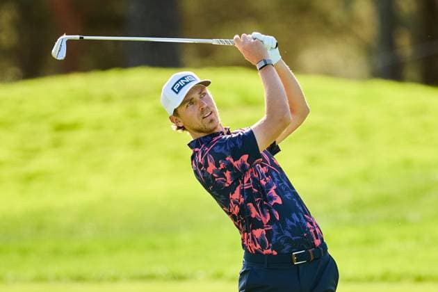 Open de Espa–a presented by Madrid 2025 - Day Two Kristoffer Reitan of Norway plays his second shoot on the sixteenth hole during the Open de Espa–a presented by Madrid 2025 at Club de Campo Villa de Madrid on October 10, 2025, in Madrid, Spain. Madrid Club de Campo Villa de Madrid Madrid Spain RL_OpESP_DPWT_000271 Copyright: xRicardoxLarreinax