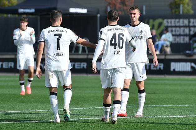 Fußball Testspiel Borussia Mönchengladbach - SC Preußen Münster am 10.10.2025 auf dem FohlenPlatz in Mönchengladbach X