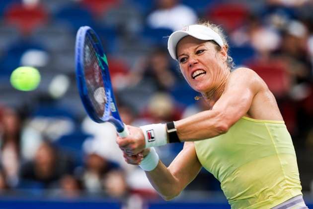 WUHAN, CHINA - OCTOBER 10: Laura Siegemund of Germany competes in the Women s Singles Quarterfinal match against Coco Gauff of the United States on day 7 of 2025 Wuhan Open at Optics Valley International Tennis Center on October 10, 2025 in Wuhan, Hubei Province of China.  Copyright: xVCGx 111596359848