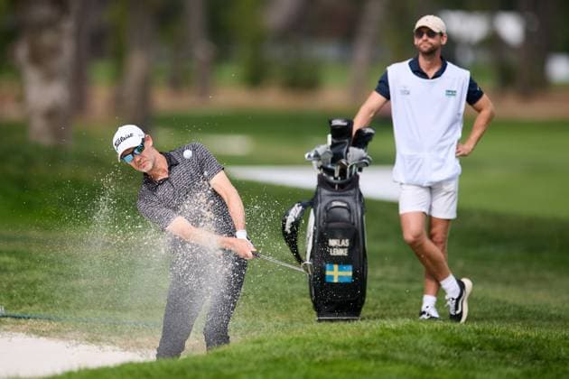 Open de Espa–a presented by Madrid 2025 - Day Two Niklas Lemke of Sweden plays a shoot during the Open de Espa–a presented by Madrid 2025 at Club de Campo Villa de Madrid on October 10, 2025, in Madrid, Spain. Madrid Club de Campo Villa de Madrid Madrid Spain RL_OpESP_DPWT_000329 Copyright: xRicardoxLarreinax