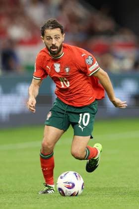 BERNARDO SILVA, Portogallo, Qualificazioni Mondiali, World Cup Qualifying, 2025-26, Hungary vs Portugal 2-3, 09-09-2025, Azione, Action, Single shot QUALIFICAZIONI MONDIALI 2026 UNGHERIA-PORTOGALLO 2-3