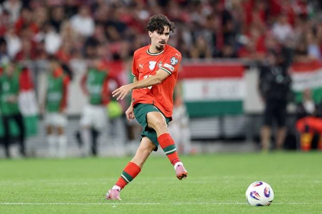 VITINHA VITOR MACHADO FERREIRA, Portogallo, Qualificazioni Mondiali, World Cup Qualifying, 2025-26, Hungary vs Portugal 2-3, 09-09-2025, Azione, Action, Single shot QUALIFICAZIONI MONDIALI 2026 UNGHERIA-PORTOGALLO 2-3