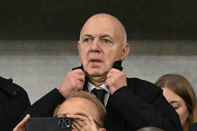 10.10.2025, xsltx, Fussball WM-Qualifikation 2026, Deutschland - Luxemburg v.l. DFB Praesident Bernd Neuendorf (Deutscher Fussball-Bund) (DFL DFB REGULATIONS PROHIBIT ANY USE OF PHOTOGRAPHS as IMAGE SEQUENCES and or QUASI-VIDEO) Sinsheim