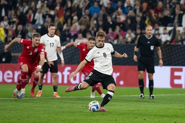 Tor zum 2:0 durch Joshua Kimmich, (Deutschland 06), Elfmeter, Strafstoss. GER, Deutschland vs. Luxemburg, Fussball, Herren, WM-Qualifikation Europa, 7. Spieltag, Spielzeit 2025 2026, 10.10.2025, GER, Deutschland vs. Luxemburg, Fussball, Herren, WM-Qualifikation Europa, 7. Spieltag, Spielzeit 2025 2026, 10.10.2025 Sinsheim Copyright: xEibner-Pressefoto WolfgangxFrankx EP_WFK