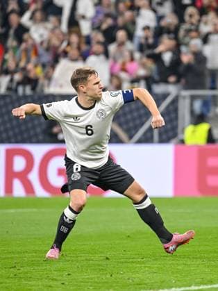Joshua Kimmich (Germany) celebrates after scoring his team s second goal during the FIFA World Cup, WM, Weltmeisterschaft, Fussball 2026 qualifier match between Germany and Luxembourg at PreZero-Arena on October 10, 2025 in Sinsheim, Germany. (Photo by Harry Langer DeFodi Images) Joshua Kimmich Germany celebrates after scoring his team s second goal during the FIFA World Cup 2026 qualifier match between Germany and Luxembourg at PreZero Arena on October 10, 2025 in Sinsheim, Germany Photo by Harry Langer DeFodi Images