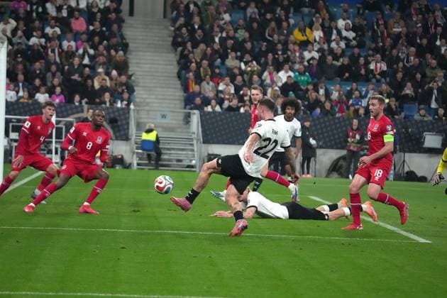 GER, WM-Qualifikation, Deutschland vs Luxemburg 10.10.2025, PreZero Arena, Sinsheim, GER, WM-Qualifikation, Deutschland vs Luxemburg , im Bild David Raum (Deutschland)