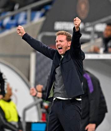 RECORD DATE NOT STATED 10.10.2025, Fussball WM-Qualifikation Europa 2025 26, 7.Spieltag, Deutschland - Luxemburg, in der PreZero-Arena (Sinsheim). National-Trainer Julian Nagelsmann (Deutschland) jubelt.