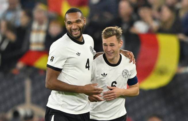 TOR zum 4:0 Joshua Kimmich GER (06) Torjubel Jonathan Tah GER (04) DFB Laenderspiel Deutschland GER vs Luxemburg LUX WM Qualifikation European Qualifiers 10.10.2025 DFL REGULATIONS PROHIBIT ANY USE OF PHOTOGRAPHS AS IMAGE SEQUENCES AND OR QUASI-VIDEO DFB Laenderspiel Deutschland GER vs Luxemburg LUX