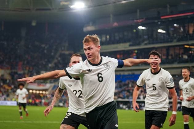 Fussball: FIFA WM Qualifikation Europa 2025 26, 7. Spieltag - Deutschland vs Luxemburg - PreZero-Arena (Sinsheim): Tor und Torjubel zum 4:0 durch Joshua Kimmich (Deutschland, 6) Freude, Emotionen, Jubel Sinsheim Baden-Württemberg Deutschland Copyright: xJOERANxSTEINSIEKx