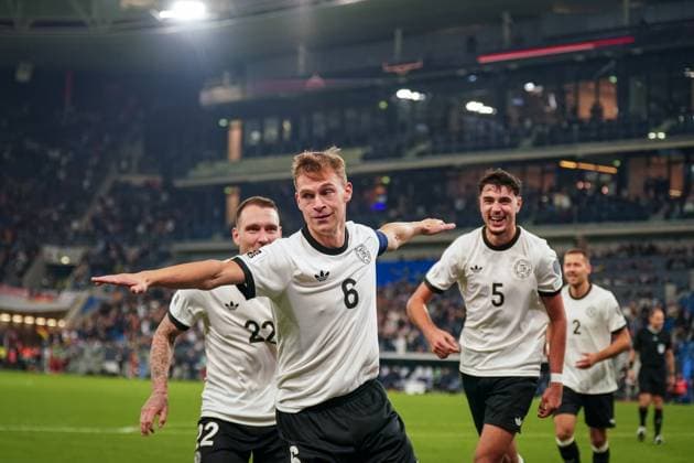 Fussball: FIFA WM Qualifikation Europa 2025 26, 7. Spieltag - Deutschland vs Luxemburg - PreZero-Arena (Sinsheim): Tor und Torjubel zum 4:0 durch Joshua Kimmich (Deutschland, 6) Freude, Emotionen, Jubel Sinsheim Baden-Württemberg Deutschland Copyright: xJOERANxSTEINSIEKx