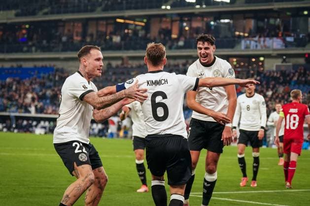 Fussball: FIFA WM Qualifikation Europa 2025 26, 7. Spieltag - Deutschland vs Luxemburg - PreZero-Arena (Sinsheim): Tor und Torjubel zum 4:0 durch Joshua Kimmich (Deutschland, 6) Freude, Emotionen, Jubel Sinsheim Baden-Württemberg Deutschland Copyright: xJOERANxSTEINSIEKx