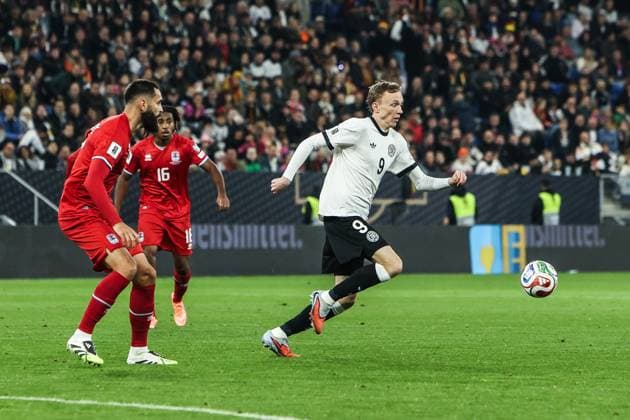 Fussball, UEFA European Qualifiers WM Qualifikation Europa Gruppe A - 7.Spieltag Deutschland - Luxemburg 10.10.2025, PreZero Arena Maximilian Beier (Deutschland, 9) Sinsheim PreZero Arena Baden-Württemberg Deutschland