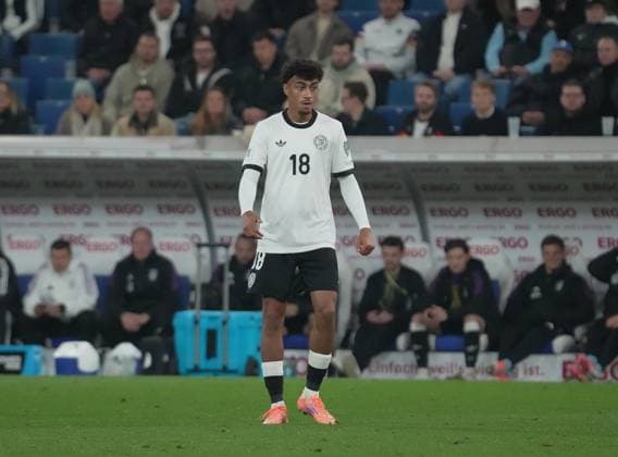 GER, WM-Qualifikation, Deutschland vs Luxemburg 10.10.2025, PreZero Arena, Sinsheim, GER, WM-Qualifikation, Deutschland vs Luxemburg , im Bild Nathaniel Brown (Deutschland)