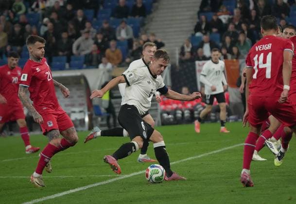 GER, WM-Qualifikation, Deutschland vs Luxemburg 10.10.2025, PreZero Arena, Sinsheim, GER, WM-Qualifikation, Deutschland vs Luxemburg , im Bild Joshua Kimmich (Deutschland)