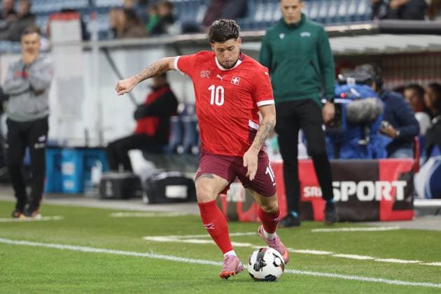 U21, U 21 Schweiz - Island Liam Chipperfield (Schweiz U21) 10.10.2025 Swissporarena Luzern, SCHWEIZ, Saison 2025 2026 Herren Fussball U21 EM Qualifikation Schweiz - Island Liam Chipperfield (Schweiz U21)