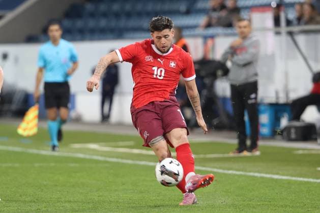 U21, U 21 Schweiz - Island Liam Chipperfield (Schweiz U21) 10.10.2025 Swissporarena Luzern, SCHWEIZ, Saison 2025 2026 Herren Fussball U21 EM Qualifikation Schweiz - Island Liam Chipperfield (Schweiz U21)