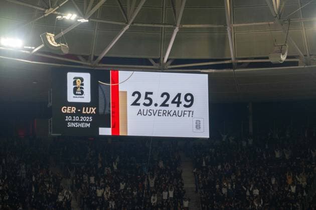 Die PreZero Arena ist heute ausverkauft. xettx, Deutschland, Sinsheim, 10.10.2025, Fussball, Nationalmannschaft, WM-Qualifikation Europa: Deutschland vs Luxemburg, Saison 2025 2026, Matchday 7, PreZerro Arena