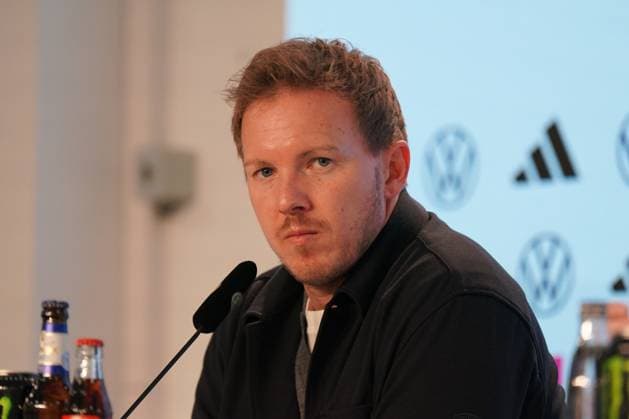 Fussball: FIFA WM Qualifikation Europa 2025 26, 7. Spieltag - Deutschland vs Luxemburg - PreZero-Arena (Sinsheim): Julian Nagelsmann (Trainer, Deutschland) Pressekonferenz, Medien Sinsheim Baden-Württemberg Deutschland Copyright: xJOERANxSTEINSIEKx