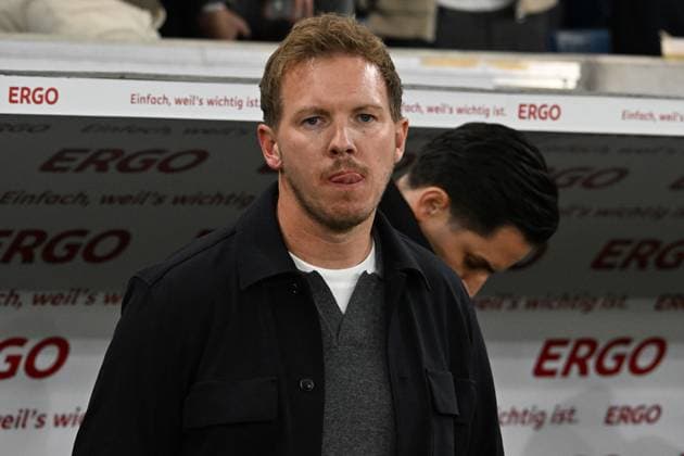 10.10.2025, xsltx, Fussball WM-Qualifikation 2026, Deutschland - Luxemburg v.l. Trainer Julian Nagelsmann (Deutsche Fussball Nationalmannschaft DFB) (DFL DFB REGULATIONS PROHIBIT ANY USE OF PHOTOGRAPHS as IMAGE SEQUENCES and or QUASI-VIDEO) Sinsheim
