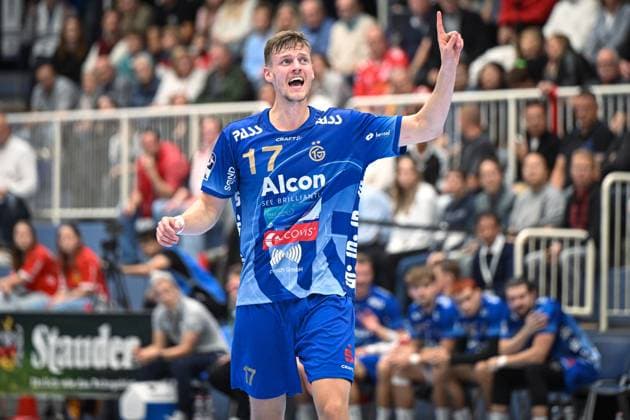Deutschland, Handball, 2. Bundesliga, 7. Spieltag, 2025 2026, TuSEM Essen vs TV Großwallstadt, 10.10.2025, Sporthalle Am Hallo, Essen, Deutschland, Sebastian Trost (TV Großwallstadt, 17) gibt Kommando Copyright: xMarkusxVerwimpx