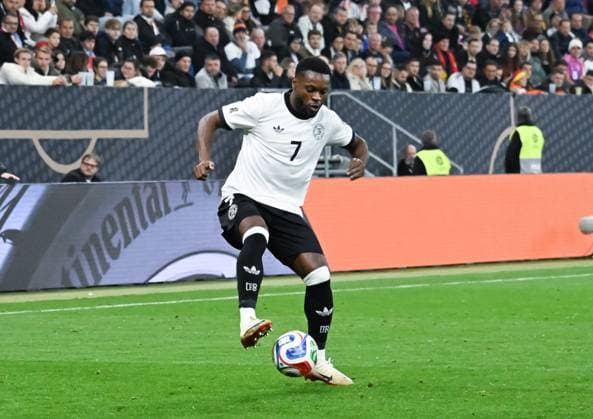 10.10.2025, xsltx, Fussball WM-Qualifikation 2026, Deutschland - Luxemburg v.l. Ridle Baku (Deutsche Nationalmannschaft) (DFL DFB REGULATIONS PROHIBIT ANY USE OF PHOTOGRAPHS as IMAGE SEQUENCES and or QUASI-VIDEO)