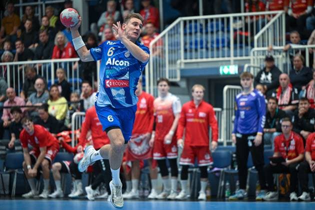 Deutschland, Handball, 2. Bundesliga, 7. Spieltag, 2025 2026, TuSEM Essen vs TV Großwallstadt, 10.10.2025, Sporthalle Am Hallo, Essen, Deutschland, Moritz Klenk (TV Großwallstadt, 6) Copyright: xMarkusxVerwimpx