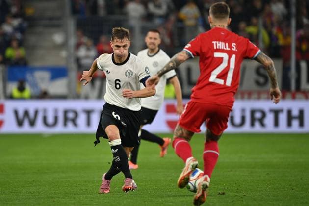 Joshua KIMMICH (GER) mit zerrissener Hose,Aktion. Fussball Laenderspiel, WM Qualifikation Gruppe A Spieltag 07 Deutschland (GER) - Luxemburg (LU) 4-0 am 10.10.2025, PreZero Arena Sinsheim