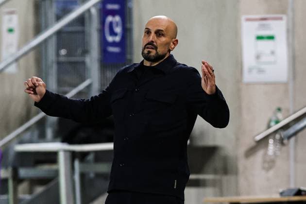 Trainer Antonio Di Salvo (Deutschland) - EM-Qualifikation U 21 Gruppe F Länderspiel Deutschland vs. Griechenland in der ad hoc Arena im Ernst-Abbe-Sportfeld in Jena - Fußball,Mann,Männer,Deutschland,10.10.2025