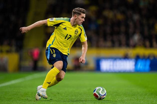 251010 Viktor Gyökeres of Sweden during the FIFA World Cup, WM, Weltmeisterschaft, Fussball Qualifier football match between Sweden and Switzerland on October 10, 2025 in Stockholm. Photo: Joel Marklund BILDBYRAN kod JM JM0740 bbeng fotboll football soccer fotball vm-kval kval fifa world cup qualifier qualifier qualification sverige sweden sverige a schweiz switzerland Copyright: JOELxMARKLUND BB251010JM158