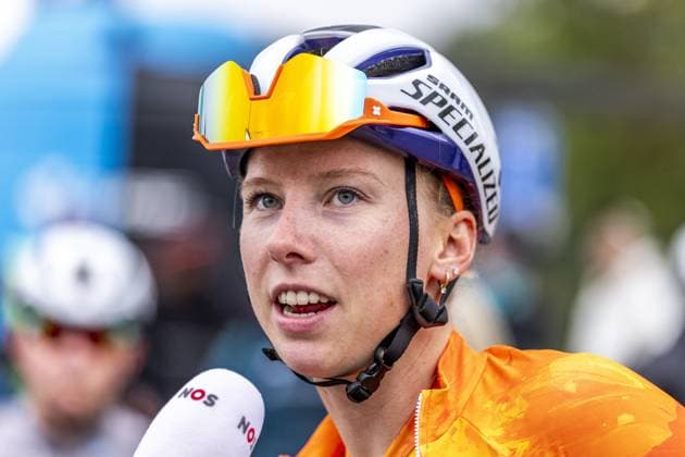 BEEK - Cyclist Lorena Wiebes before the start of the World Gravel Championships. This is the first time the championships have been held in the Netherlands. ANP MARCEL VAN HOORN xVIxANPxSportx xxANPxIVx 538915478 originalFilename: 538915478.jpg