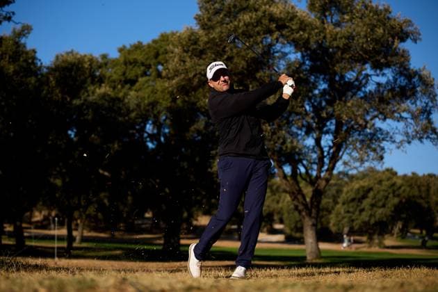 Open de Espa–a presented by Madrid 2025 - Day Three Dylan Frittelli of South Africa plays his second shoot on the first hole during the Open de Espa–a presented by Madrid 2025 at Club de Campo Villa de Madrid on October 11, 2025, in Madrid, Spain. Madrid Club de Campo Villa de Madrid Madrid Spain RL_OpESP_DPWT_000407 Copyright: xRicardoxLarreinax