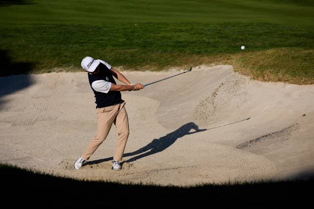 Open de Espa–a presented by Madrid 2025 - Day Three Ewen Ferguson of Scotland plays a shoot during the Open de Espa–a presented by Madrid 2025 at Club de Campo Villa de Madrid on October 11, 2025, in Madrid, Spain. Madrid Club de Campo Villa de Madrid Madrid Spain RL_OpESP_DPWT_000418 Copyright: xRicardoxLarreinax