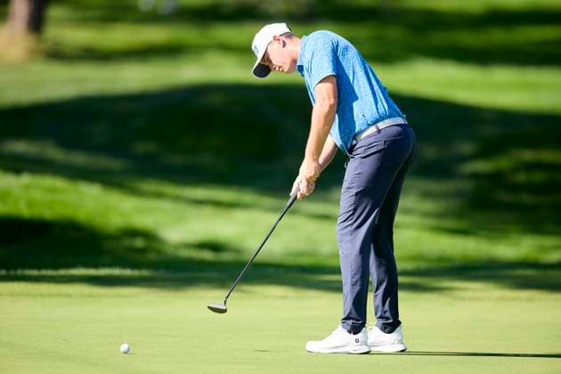 Open de Espa–a presented by Madrid 2025 - Day Three Joe Dean of England plays a putt during the Open de Espa–a presented by Madrid 2025 at Club de Campo Villa de Madrid on October 11, 2025, in Madrid, Spain. Madrid Club de Campo Villa de Madrid Madrid Spain RL_OpESP_DPWT_000426 Copyright: xRicardoxLarreinax
