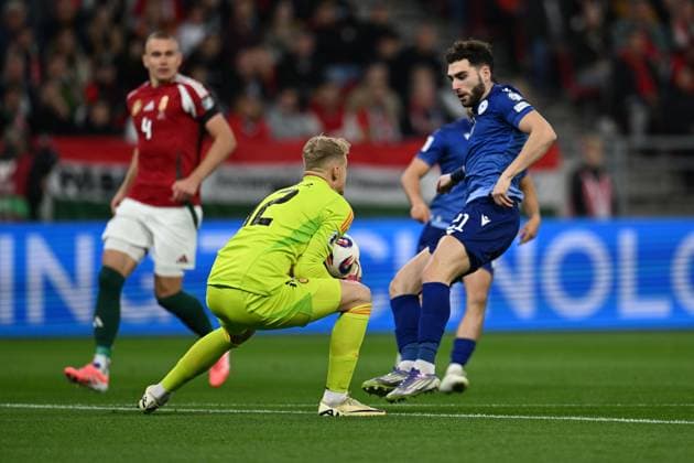 Peter Szappanos (Hungary) during the UEFA European 2026 - Qualifying round - Matchday 7 between Hungary vs. Armenia on 11 October 2025 at the Puskas Arena, Budapest, Hungary  Copyright: xVincenzoxOrlando IPAxSportx xipa-agency.netx xx IPA_66433419 IPA_Agency_IPA66433419
