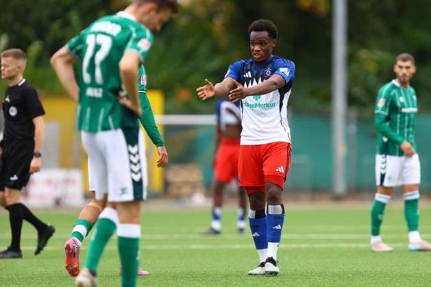 11 Maurice Osei Boakye (Hamburger SV U21, U 21 Fußball I Herren I Regionalliga Nord I Saison 2025-2026 I 14. Spieltag I Hamburger SV U21 - SV Werder Bremen U23 I 11.10.2025 I Stadion Hoheluft